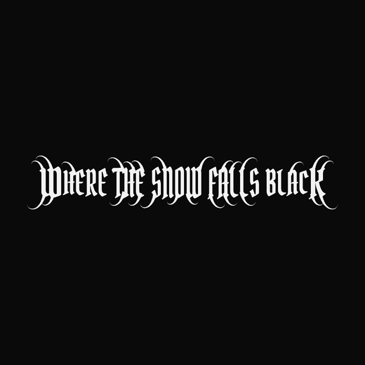 Blackgaze band logo in Gothic, straight, overgrown spikes, vines, bulge shape