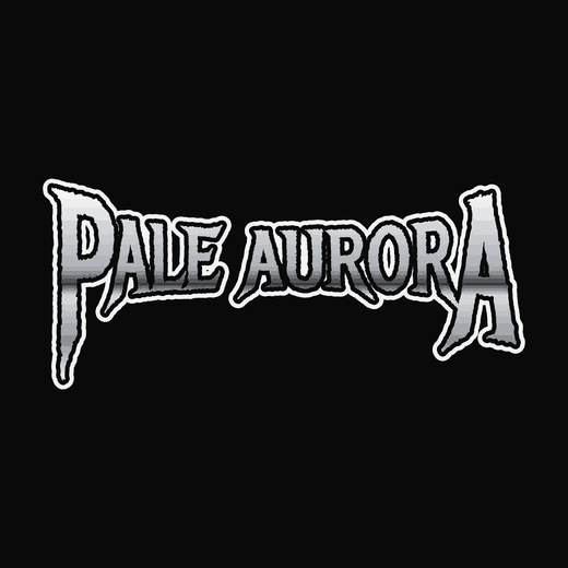 Blackgaze band logo in Spiked, straight, horns shape, chrome, double outline