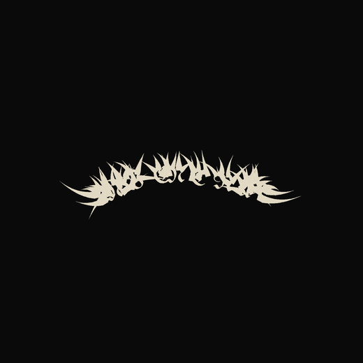 Doom Metal band logo in Blackletter, arched, overgrown spikes