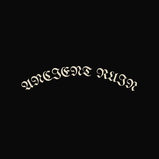 Doom Metal band logo in Blackletter, arched