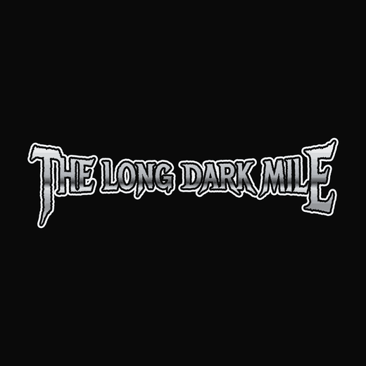 Doom Metal band logo in Spiked, straight, horns shape, chrome, double outline