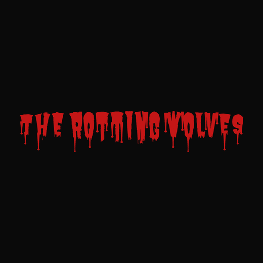 Dripping Blood Logo  in Butcher, straight, overgrown spikes, drips, bulge shape