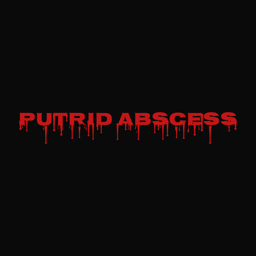 Dripping Blood Logo  in Gore, straight, overgrown spikes, drips