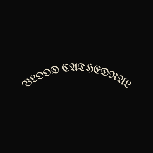 Metal band logo in Blackletter, arched