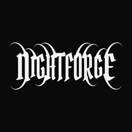 Metal band logo in Gothic, straight, overgrown spikes, vines, bulge shape