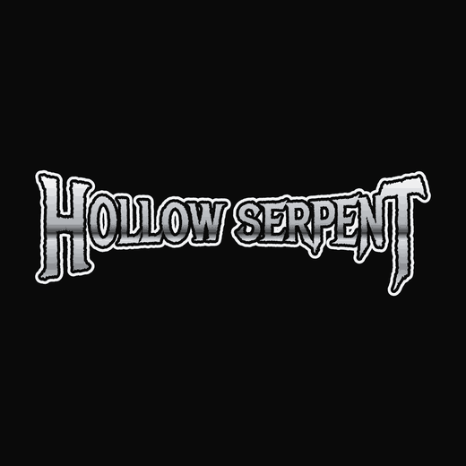 Metal band logo in Spiked, straight, horns shape, chrome, double outline