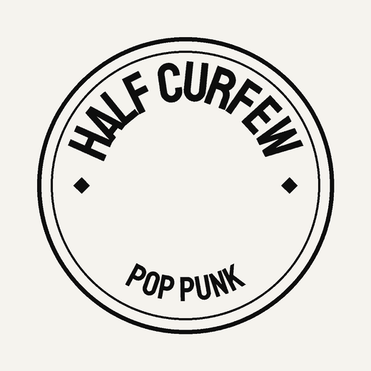 Pop Punk band logo in Poster Caps, badge