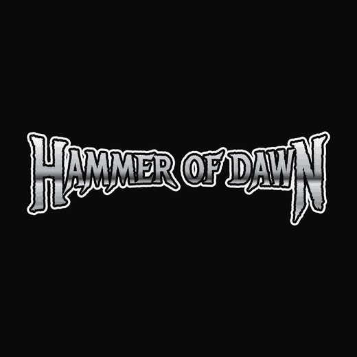 Power Metal band logo in Spiked, straight, horns shape, chrome, double outline