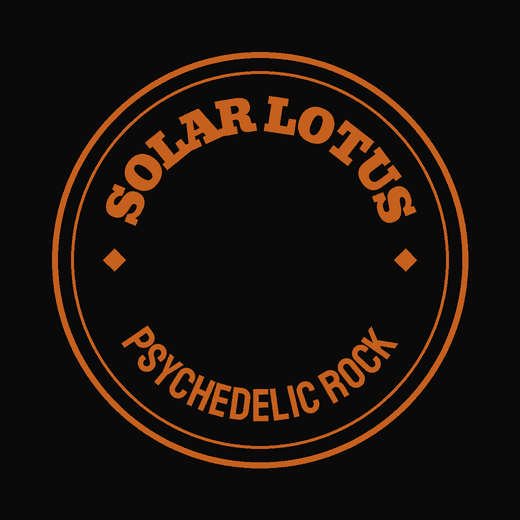 Psychedelic Rock band logo in Slab, badge