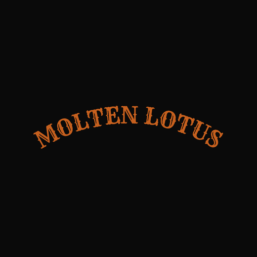 Psychedelic Rock band logo in Western, arched