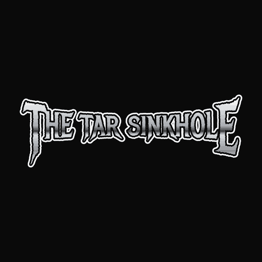 Sludge Metal band logo in Spiked, straight, horns shape, chrome, double outline