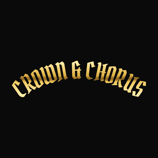 Symphonic Metal band logo in Gothic, arched, gold