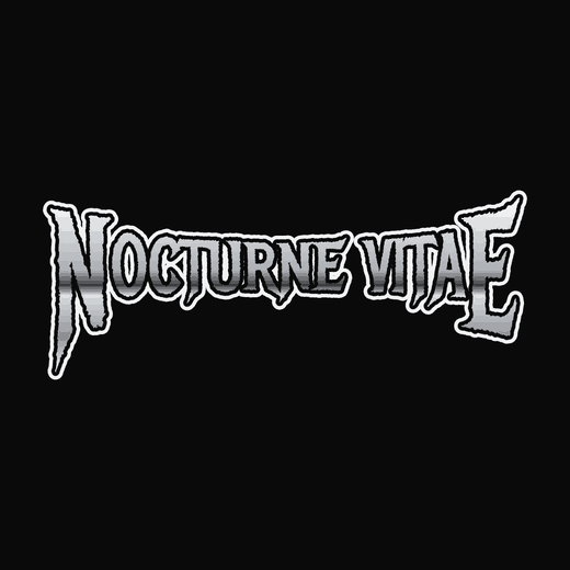 Symphonic Metal band logo in Spiked, straight, horns shape, chrome, double outline