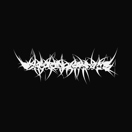 Thrash Metal band logo in Burned, straight, barely legible spikes