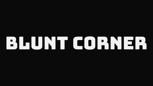 Blunt Corner band logo in the Chunk font