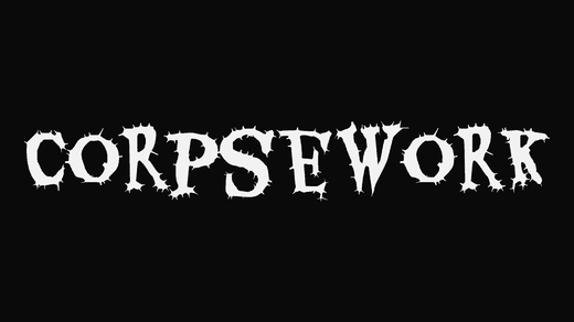 Corpsework band logo in the Eaten font