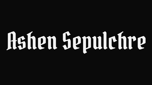Ashen Sepulchre band logo in the Gothic font