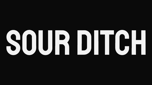 Sour Ditch band logo in the Poster Caps font