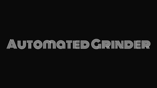 Automated Grinder band logo in the Retro Lines font