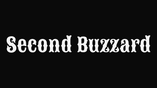 Second Buzzard band logo in the Saloon font