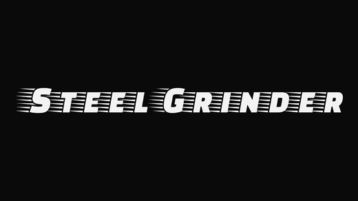 Steel Grinder band logo in the Speed Lines font