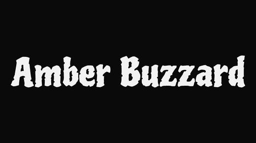 Amber Buzzard band logo in the Stone font