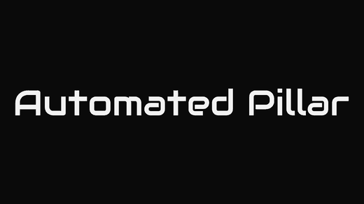 Automated Pillar band logo in the Synthwave font