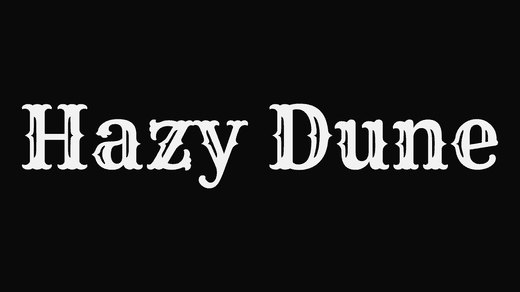 Hazy Dune band logo in the Western font