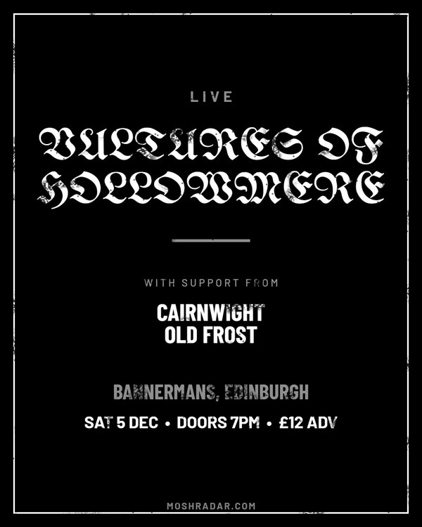 Blackletter gig poster template for black metal, war metal — Portrait