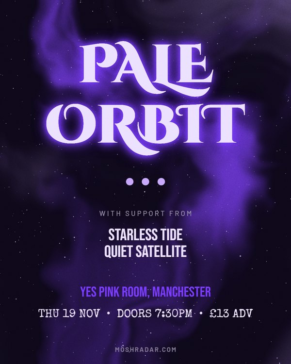 Cosmic gig poster template for post-metal, prog, space rock — Portrait