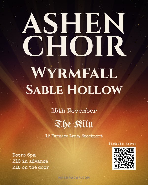 Ember gig poster template for heavy metal, melodic death, symphonic — Portrait