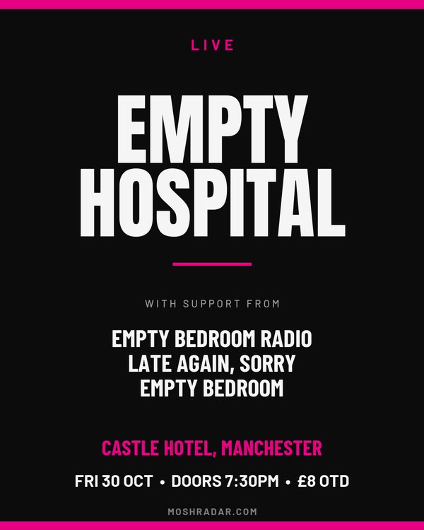 Emo gig poster example — Empty Hospital at Castle Hotel, Manchester
