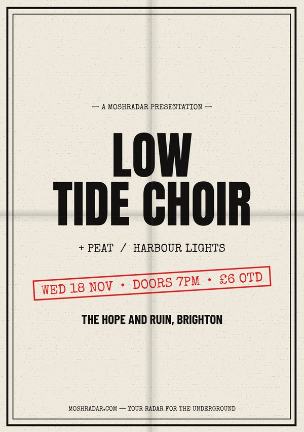 Folded flyer gig poster template for flyers for the merch table — A5 print