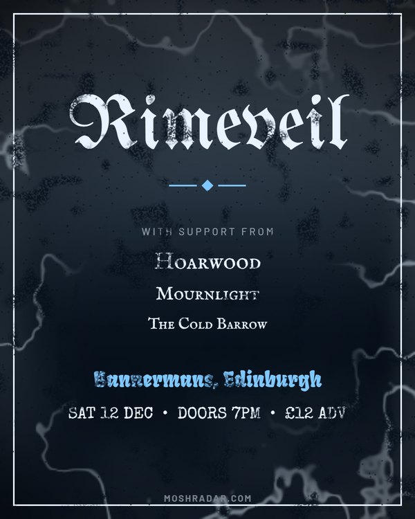 Frostbitten gig poster template for black metal, atmospheric black metal — Portrait