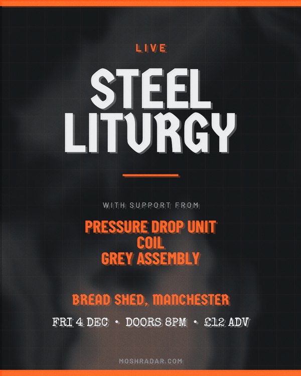 Industrial gig poster template for industrial metal, ebm, noise — Portrait