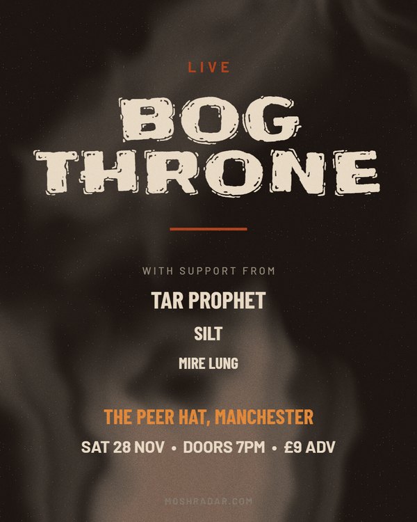 Sludge gig poster template for sludge, stoner doom, noise rock — Portrait
